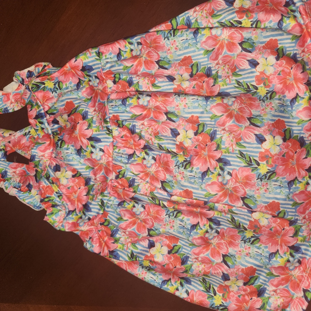 Mila & Rose 2T Petals In Paradise Ruffle Crossback Dress